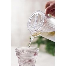 Esmo Home Ews Arkilik Barok 1,5 Lt Şeffaf Sürahi (Buzdolabı Kapak Rafına Sığar)