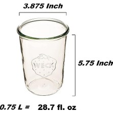 Esmo Home Weck Klasik Konserve Kavanozları, 750ML, 2'li Paket