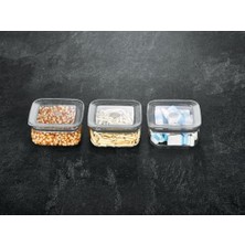 Esmo Home Vip Ahmet Sude Kare Saklama Kabı, 3X350 ml