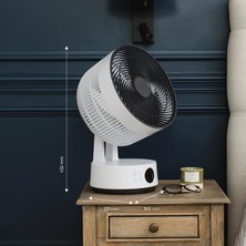 Esmo Home Meacofan Sefte® Masa Vantilatörü – 10 Inç Hava Sirkülasyonu, 12 Hız Hızı, Yatay ve Dikey Salınım, 3 Salınım Alanı, Ultra Sessiz, Uzaktan Kumandalı Soğutma