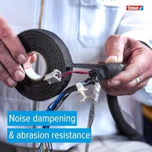 Esmo Home 10 Metre Bez Bant – Tüylü Yüzeyli Yapışkan Kablo Bandı, Elektrik ve Ses Tesisatı Için, Esnek ve Yalıtkan Kumaş Bant, Tezgah ve Otomotiv Kablolama Için Uygun
