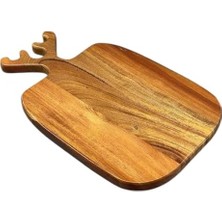 Esmo Home Deconox Geyik Boynuzu Akasya Kesme Tahtası Büyük Boy Antibakteriel Yıkanabilir Doğrama Tahtası Dikdörtgen, Yıkanabilir Akasya Kesme Tahtası (35 * 22 * 2cm)
