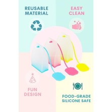 Esmo Home Busstier 2'li Paket Silikon Çay Demleme Süzgeci, Sallama Çay Poşeti Şeklinde Eğlenceli Tasarım, Paslanmaz Çelik Ipli, Yeniden Kullanılabilir Bitki Çayı Demliği, Kolay Temizlenir Pratik Çay Süzgeci Set