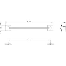 Esmo Home Root A4480936 Havluluk, Mat Siyah, 40 cm