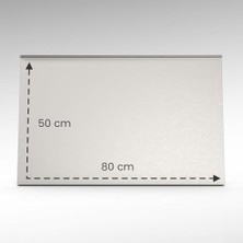 Esmo Home Paslanmaz Çelik Tezgahlık Tezgah Koruyucu – Çift Büküm 50X80 cm - 316 Kalite