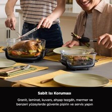 Esmo Home Ninja Crıspi 4-In-1 Taşınabilir Cam Hazneli Pişirme Sistemi - Blue FN101EUGY