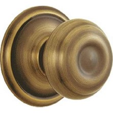 Esmo Home Gürcü Düğmesi Dönmeyen Kilit, Antik Pirinç (F170 V Geo 609)