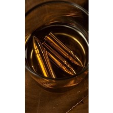 Esmo Home Mermi Şekilli Paslanmaz Çelik Viski Soğutucu Taş Seti – 6’lı Buz Küpleri Taşı (6'lı Mermili Set)