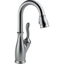 Esmo Home Delta Faucet 9678-AR-DST Leland, Single Handle Bar/prep Faucet, Arctic Stainless
