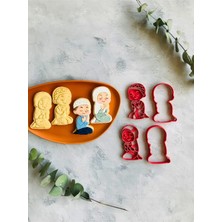 Esmo Home Dua Eden Kız ve Erkek 2'li Set (Desen ve Çerçeve ile 4 Parça) Hamur Şekillendirici/karışık Renk