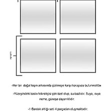 Esmo Home Fatma Ana Eli (Hamsa), Nazar Ağaç Taş Bardak Altlığı Seti - 4 Parça - Dekoratif, Rustik Mutfak Aksesuarı, 10X10 Cm, Kaydırmaz Tabanlı, Şık ve Dayanıklı SC316