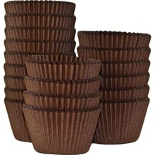 Esmo Home Takribi 200 Adet Büyük Boy Kahverengi Muffin Kek Kalıbı, Cupcake Kağıdı, Browine Kalıbı 50X40 mm