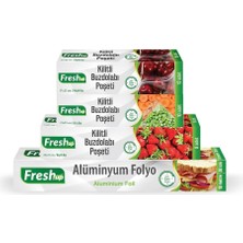 Esmo Home Fresh-Up Ekonomik Mutfak Seti Alüminyum Folyo + Buzdolabı Poşeti Seti