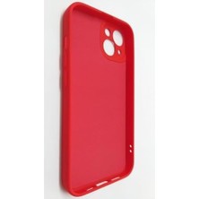 Esmo Home 13 ile Uyumlu Kadife Astarlı Mat Silikon Kılıf – Kamera Korumalı, Şok Emici - Kırmızı