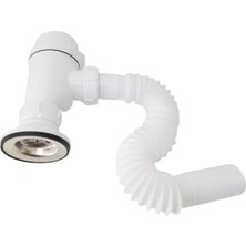 Esmo Home Körüklü Tahliye Taslı Lavabo Evye Sifonu - Depolu Lavabo Evye Gider Borusu