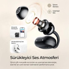 Esmo Home Soundpeats Air Clip Open-Ear Enc Ows Bluetooth 5.4 Kablosuz Kulaklık Siyah