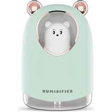 Esmo Home Mukko Home Sevimli Ayı Tasarımlı Aromaterapi Nemlendirici Hava Nemlendirici Difüzör - USB Bağlantılı,yeşil