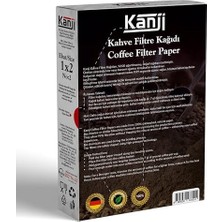 Esmo Home Kanji Kahve Filtre Kağıdı No:2 (1x2) 80'li + Klipsli Çay Kahve Ölçü Kaşığı | Siyah Demleme Seti | Ağartılmamış Doğal Kağıt | 1-6 Fincan Uyumlu