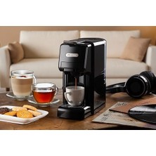 Esmo Home Ariete Çok Fonksiyonlu 4in1 Espresso Makinesi, Nespresso, Dolce Gusto, Pod ve Öğütülmüş Kahve Uyumlu Siyah 1304/11