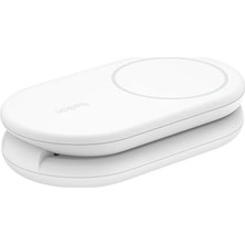 Esmo Home WIZ028VFWH Boostcharge Pro Katlanabilir Qi2 15W Kablosuz Şarj Standı - Beyaz