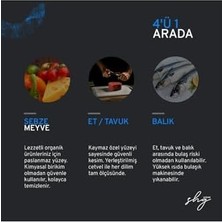 Esmo Home Kaymaz ve Çizilmeyi Az Gösteren 304 Paslanmaz Çelik Kesme Tahtası, Kaydırmaz Mat ile Set (Kesme Tahtası ve Kaydırmaz Mat)1,5 mm Kalınlık, 23 x 34 Cm, Yıkanabilir, Gıda Uygun, Hijyenik