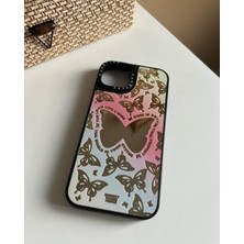 Esmo Home 13 Pro Ile Uyumlu Aynalı Telefon Kılıfı – Şok Darbe Koruması, Çizilmez Ayna Kapak, Kamera Koruyucu Kapak, Kadın ve Erkek Için Şık Koruyucu Kılı (Kebelek)