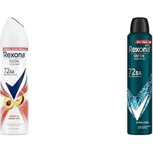 Esmo Home Rexona Kadın Sprey Deodorant Şeftali & Limon Otu 72 Saat Kesintisiz Üstün Koruma 150 ml ve Rexona Men Erkek Sprey Deodorant Xtra 72 Saat Kesintisiz Üstün Koruma 200 ml