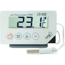 Yenibağ 30.1034 Dijital Alarmlı IP65 Su Geçirmez Termometre, Beyaz