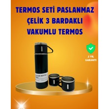 Urfakent 500 ml Isı Korumalı Çelik Termos ve Bardak Seti | Silikon Tabanlı, Şık ve Pratik