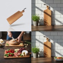 Esmo Home Deconox Akasya Kesme ve Sunum Tahtası Antibakteriel Yıkanabilir Doğrama Tahtası Dikdörtgen 32X11CM | Yıkanabilir Akasya Peynir Sunum Tahtası