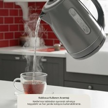 Esmo Home Sinbo SK-8031 Su Isıtıcı Kettle – Paslanmaz Çelik, 1.8 L, Inox, Otomatik Kapanma (Koyu Gri)