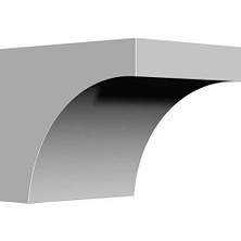 Esmo Home Ekena Millwork BKT07X07X09ST 7 1/4-Inç G x 7 1/4-Inç D x 9-Inç H Stockport Braketi