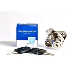 Esmo Home Genel Std Oval Çekmece Kilidi, Standart Boyut, Güvenli Kilit Sistemi