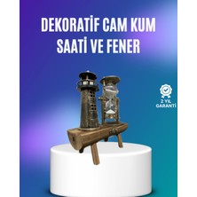 Urfakent Deniz Feneri Şeklinde El Yapımı Kum Saati – Ev ve Ofis Için Zarif Süs