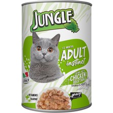 Jungle Adult Instinct - Tavuklu ve Sebzeli Yetişkin Kedi Konservesi (415 Gr).