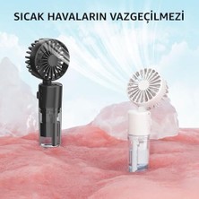 Esmo Home Robeve Elle Tutulabilir Taşınabilir Buharlı Vantilatör Mini Fan – 4 Hız Ayarı, Şarjlı, Misting Özelliği, Kompakt ve Hafif Tasarım, Buharlı Vantilatör Fan Asorti Renk