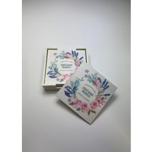 Esmo Home 6’lı Ahşap Bardak Altlığı Seti (Kutulu - Vintage Çiçek Desenli)