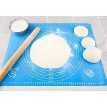 Esmo Home Mavi Silikon Hamur Açma Matı, 40X50 Cm, Ölçülü, Kaydırmaz, Yapışmaz