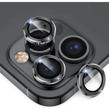 Esmo Home (5481) Siyah Kamera Koruyucu Lens 14 Pro Max ile Uyumlu