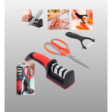 Ronanna Profesyonel Mutfak Makas Seti –  Kesim Makası + Soyacak + Bileyici - Lisinya