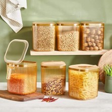 Esmo Home Promosyonca Saklama Kabı, Kendinden Kapaklı, Şeffaf, 2,5 Litre