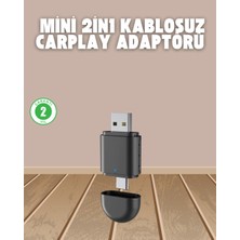 Urfakent Kablosuz Carplay Adaptörü – Usb-A & Type-C Uyumlu Hızlı Bağlantı Cihazı