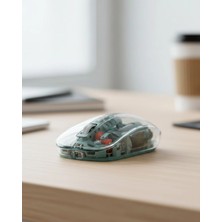 Urfakent Bluetooth ve 2.4g USB Destekli Pilli Kablosuz Şeffaf Mouse