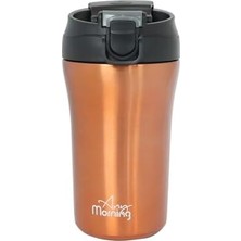 Esmo Home Any Morning 400 ml Paslanmaz Çelik Termos Mug, Çift Işlevli Sızdırmaz Kapaklı, Bakır SI232021