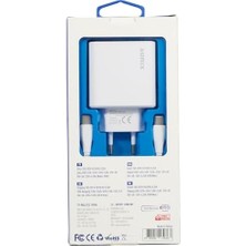 Esmo Home S-50 Usb-C Type-C Şarj Aleti Set, Beyaz