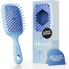 Esmo Home Fhı Heat Unbrush Islak ve Kuru Havalandırmalı Dolaşık Açıcı Saç Fırçası, Deniz Salyangozu Açık Mavi