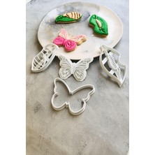 Esmo Home Kelebeğin Yaşam Döngüsü 4'lü Set Hamur Şekillendirici/kurabiye/seramik/oyun/polimer