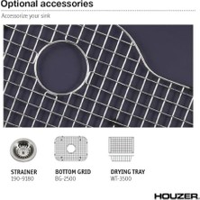 Esmo Home PCS-2500 Wh Porselen Serisi Midye Kabuğu Porselen Emaye Çelik Altyapı Mutfak Lavabosu,, Beyaz