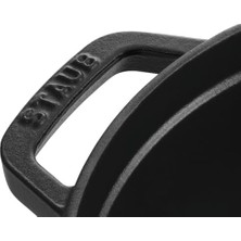 Esmo Home Staub Dökme Demir Kızartma Tavası/güveç, Yuvarlak 16 Cm, 1,2 L, Siyah