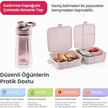 Esmo Home Hobby Life Okul Seti – 530 ml Matara ve Bölmeli Beslenme Kutusu, Çocuklar Için Pratik ve Sağlıklı Seçim (Yeşil)